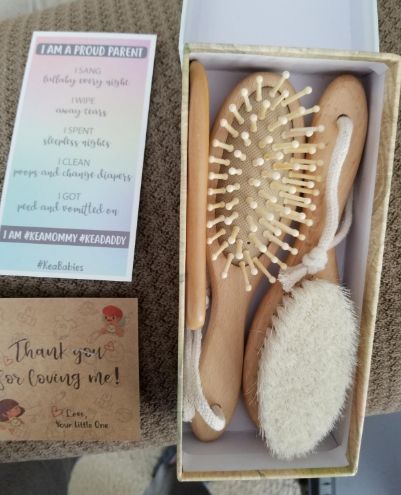 Customer photo review of Baby Hair Brush and Comb Set