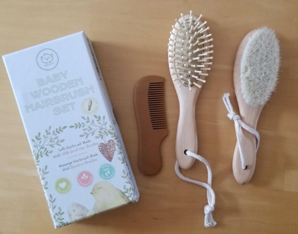 Customer photo review of Baby Hair Brush and Comb Set