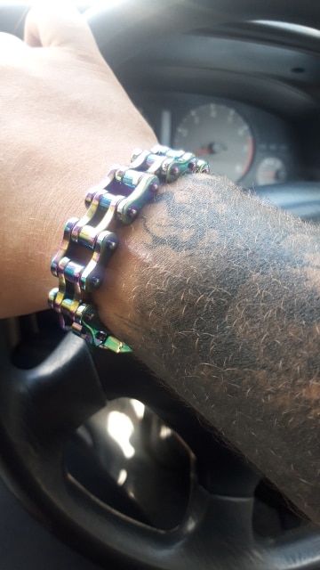 Customer photo review of Cycolinks Mens Rainbow Bracelet