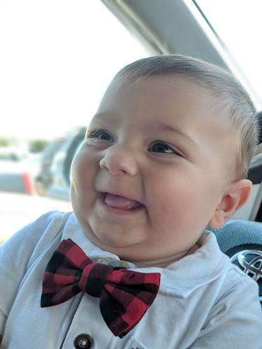 buffalo plaid baby bow