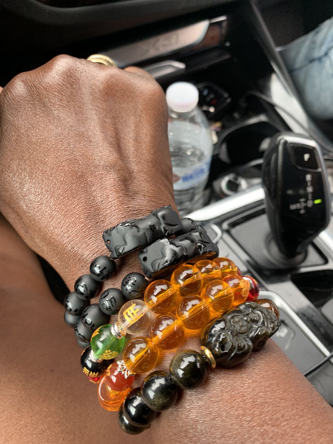 Customer photo review of 6 Words Pixiu Wealth Mantra Obsidian Bracelet