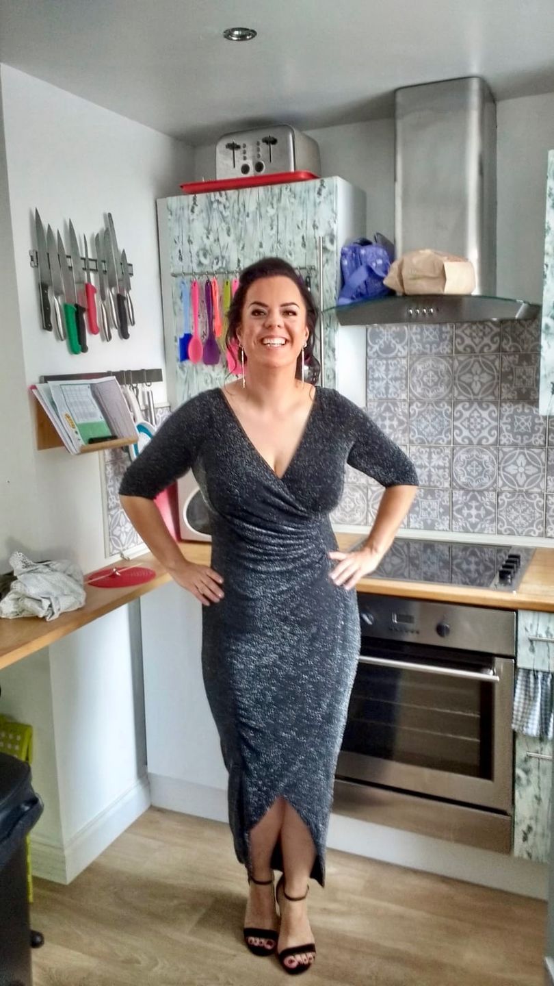 Customer photo review of Glitter Maxi Bodycon Dress