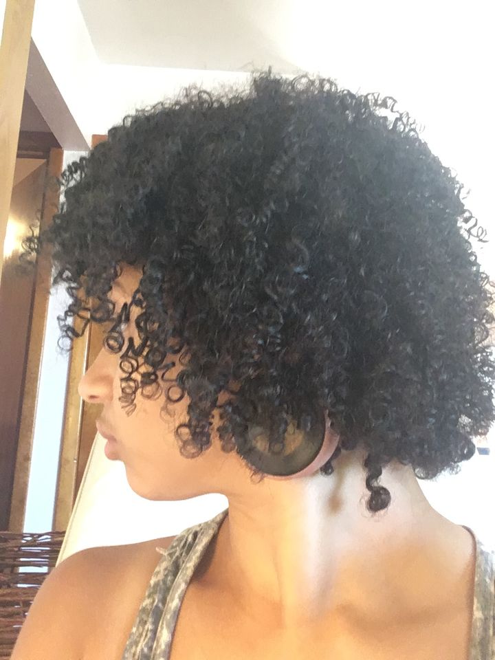 Customer photo review of Defining Flaxseed Gel for Curly Hair with Organic Argan Oil for Softening and Lemon Creme Fragrance