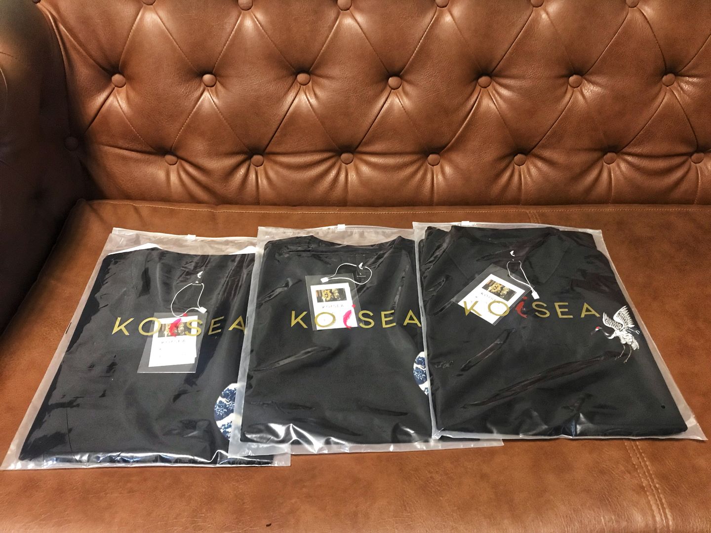 Customer photo review of The Golden Koi Painted T-shirt