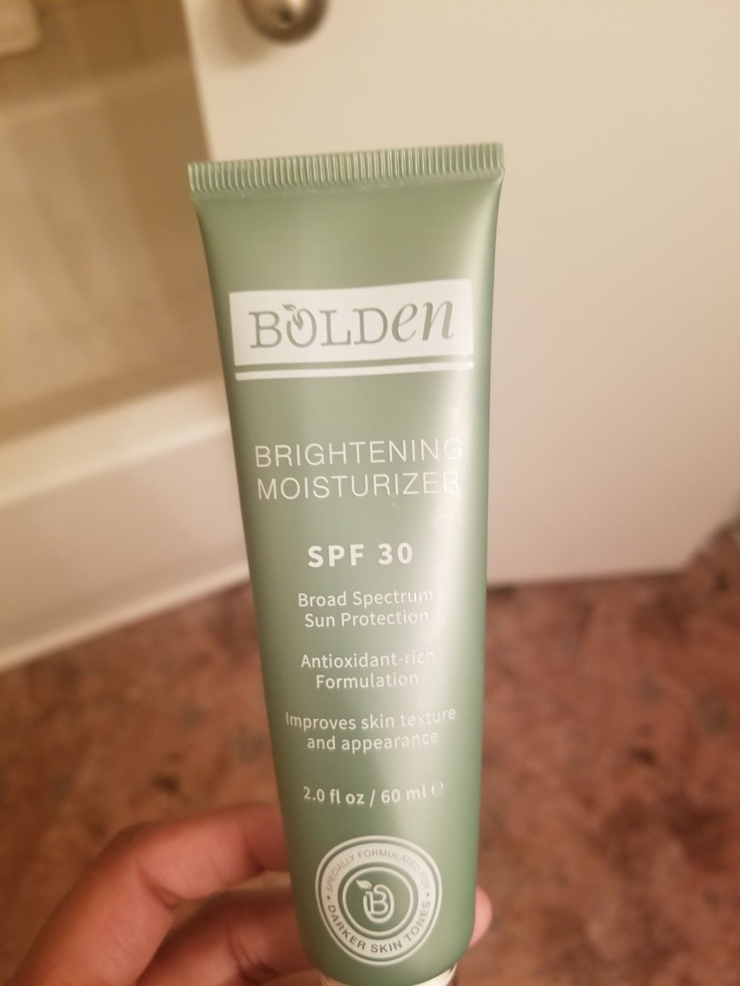 Customer photo review of SPF 30 Brightening Moisturizer