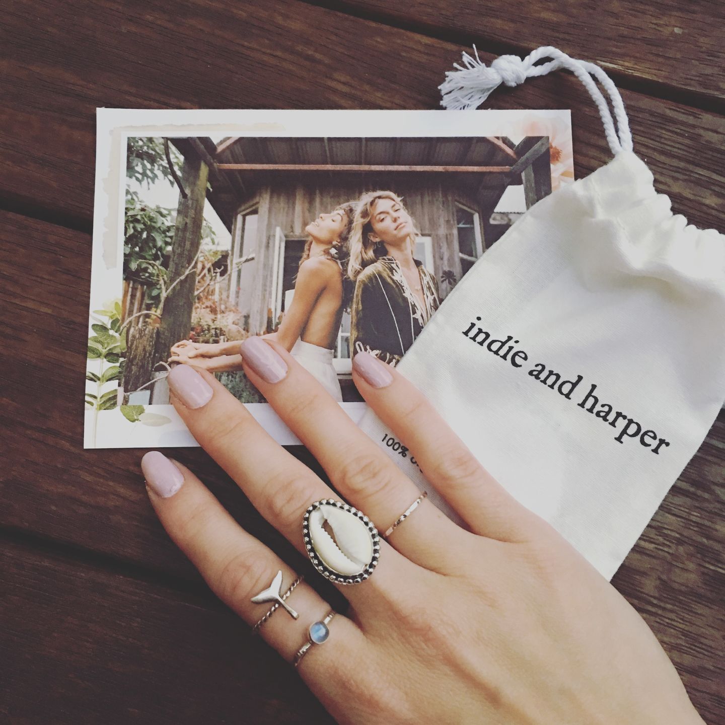 Customer photo review of Sterling Silver Cowrie Shell Ring