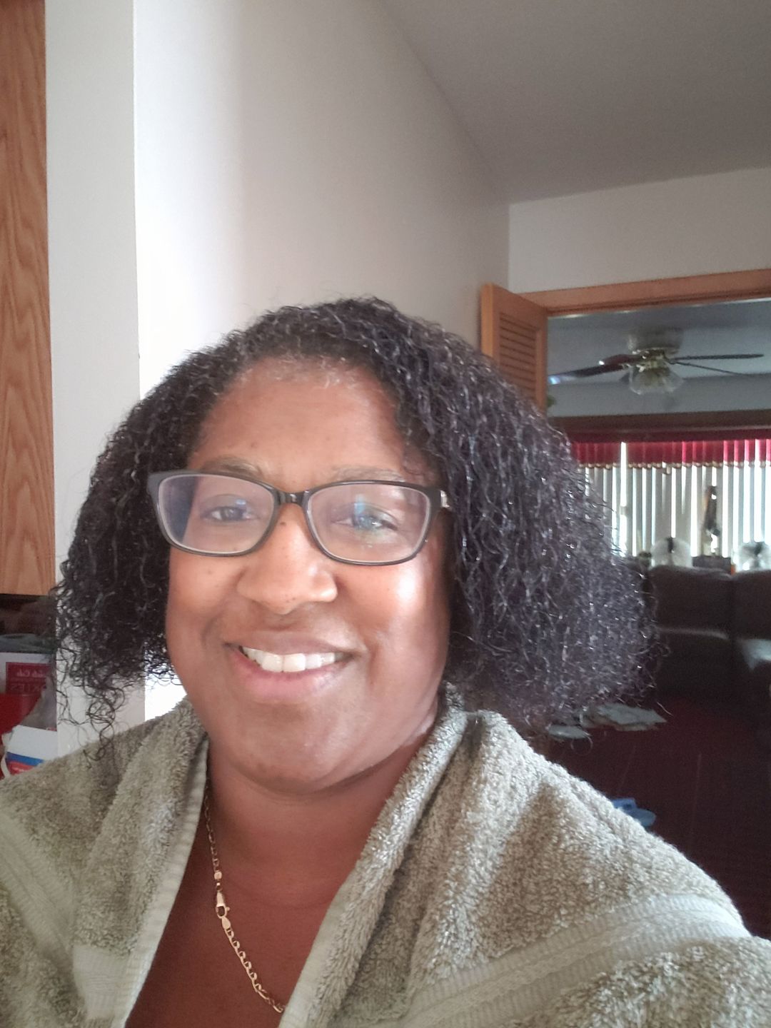 Customer photo review of Curly Hair Grape Seed Conditioner with Ultra Slip and Lavender Fragrance