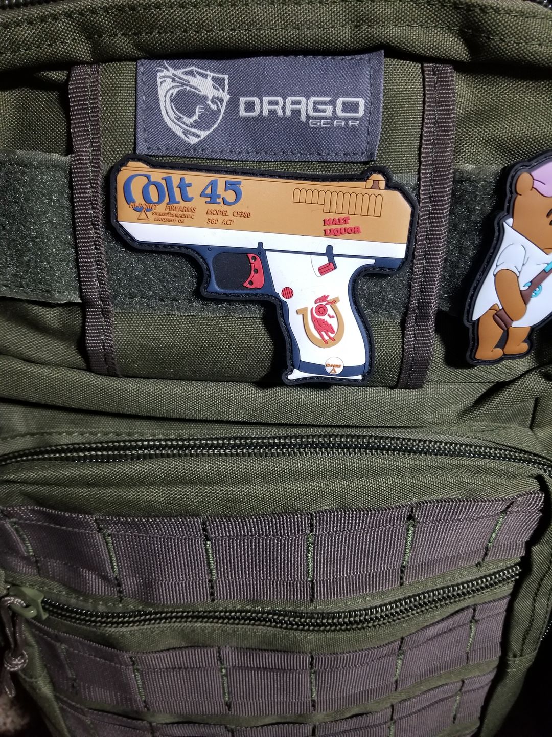 Customer photo review of Colt 45 Hi-Point Morale Patch