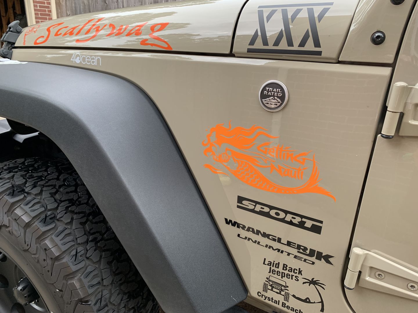 Customer photo review of Mermaid Vinyl Decal
