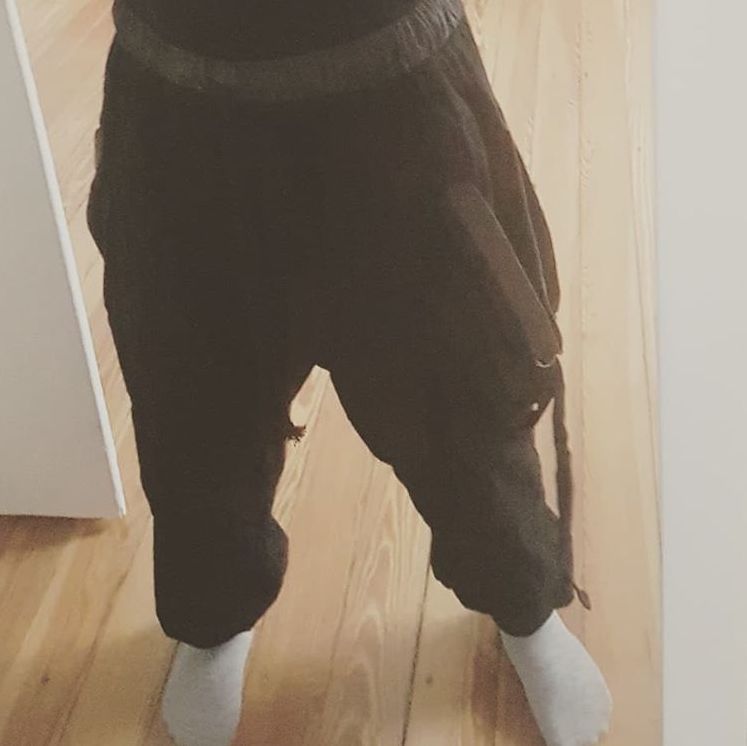 Customer photo review of Harem Pants Hipster Women & Men Black