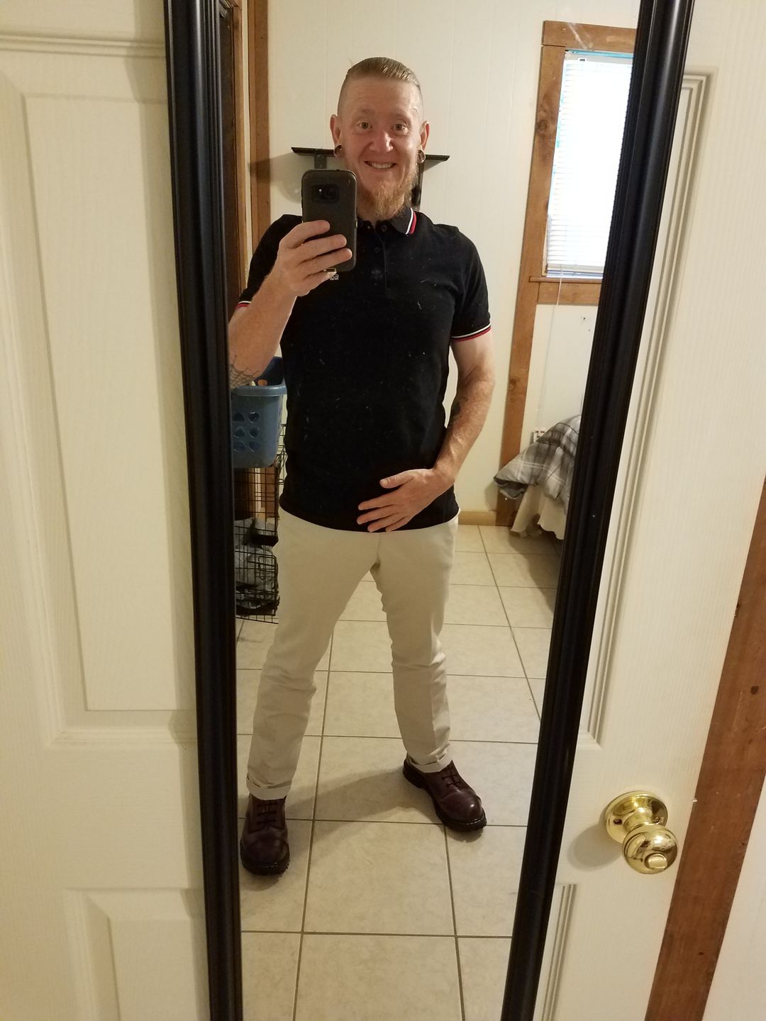 Customer photo review of Sta Prest Trousers - Stone