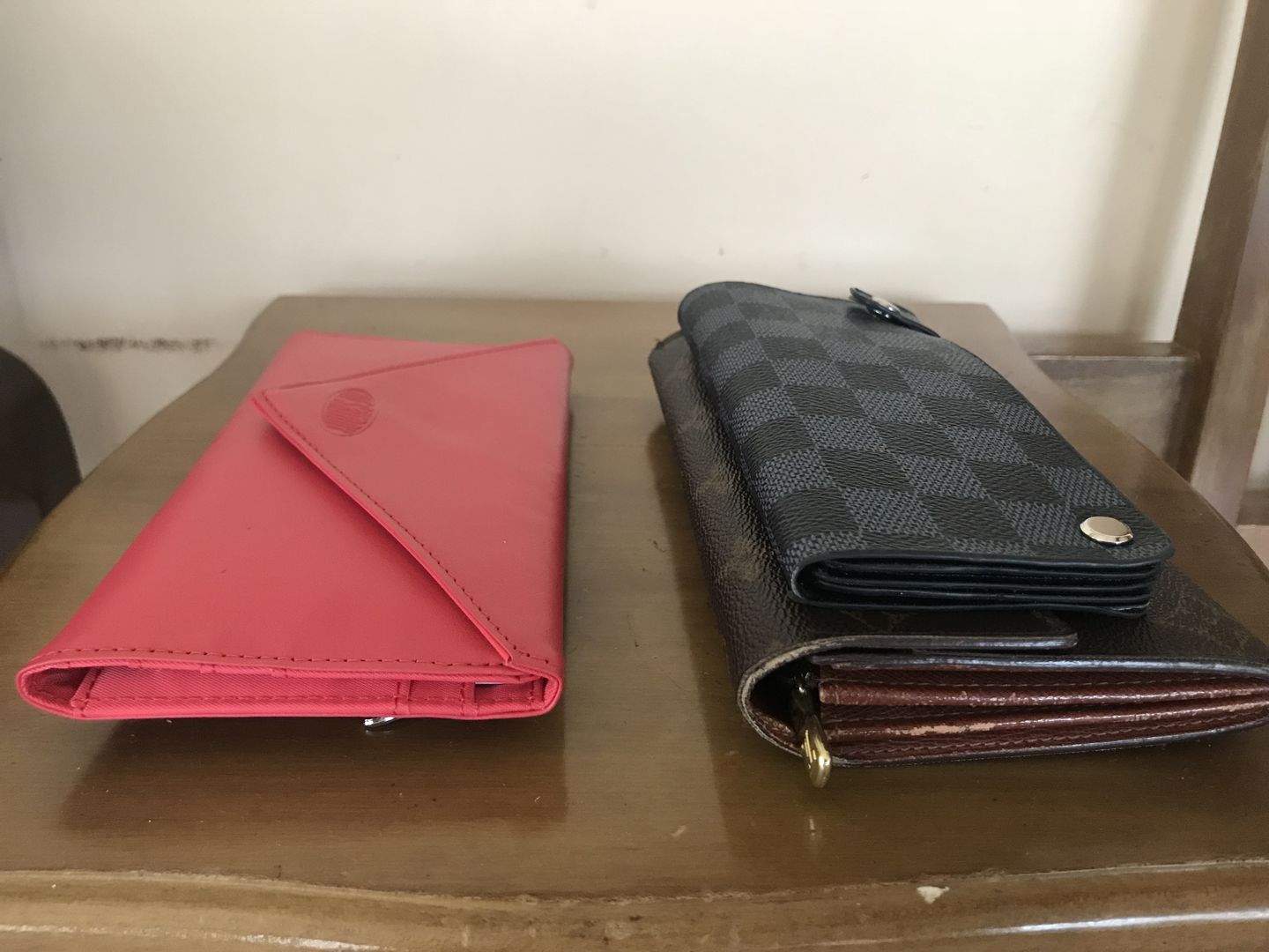 Customer photo review of Leather Slimvelope Coral Pink