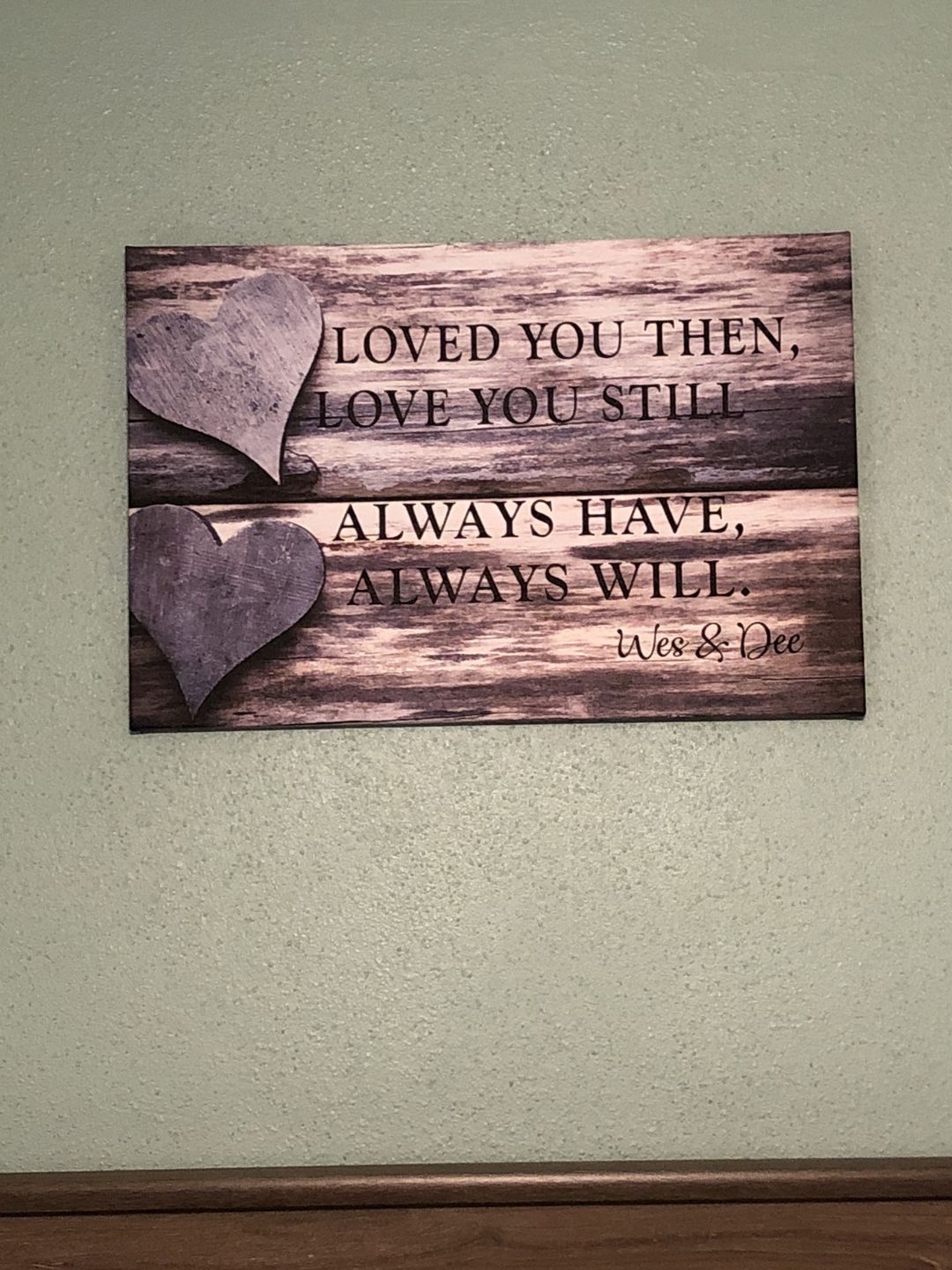Customer photo review of Personalized "Loved You Always" Premium Canvas