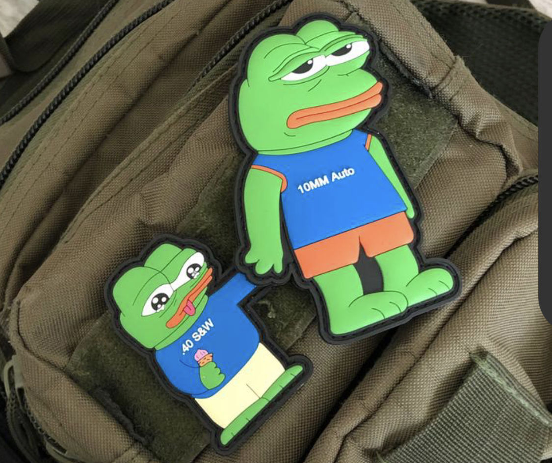 Customer photo review of Sad Pepe Morale Patch