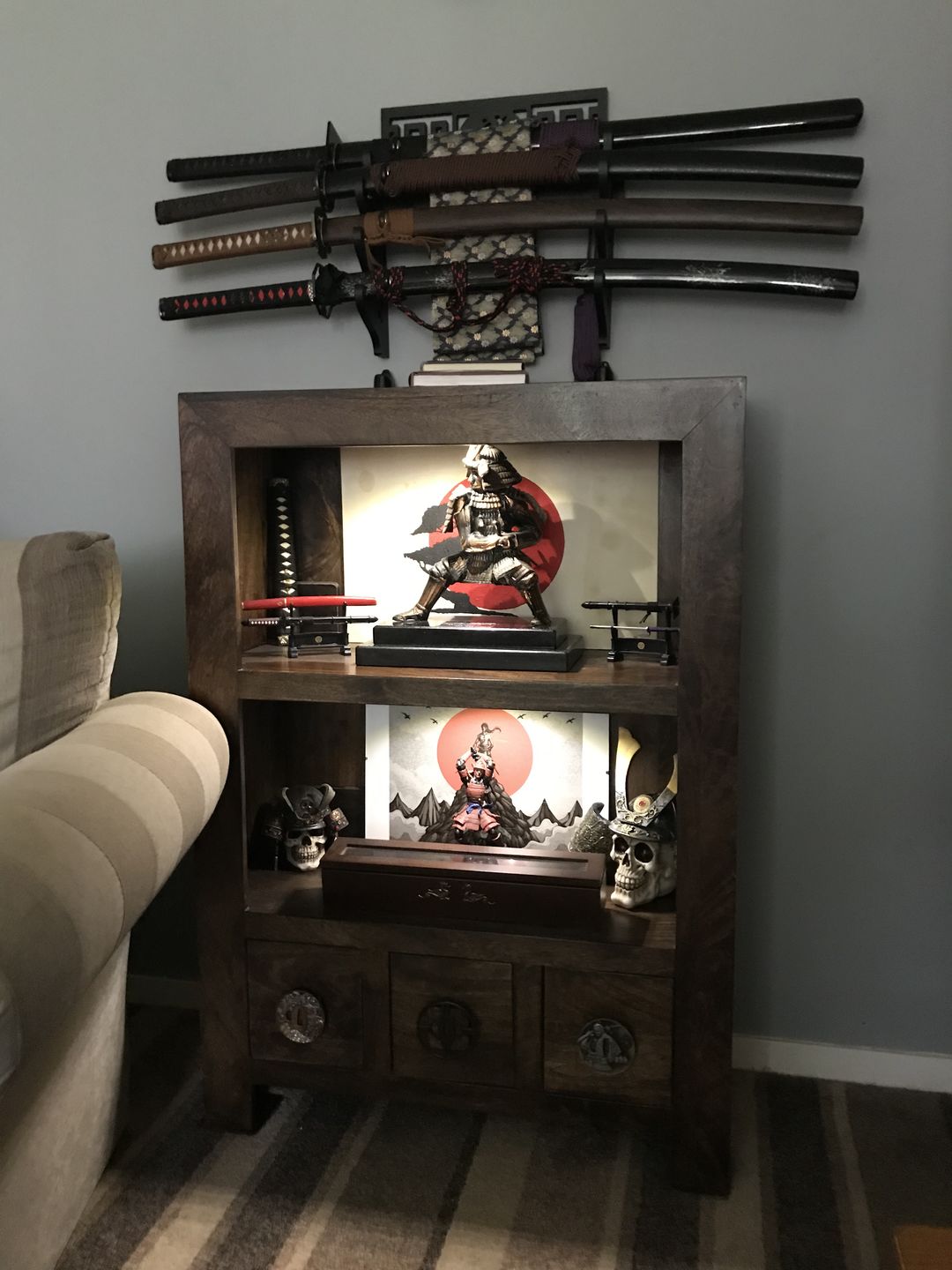Customer photo review of 1095 Steel Double Groove Dragon&Snake Tsuba Japanese Sword KATANA