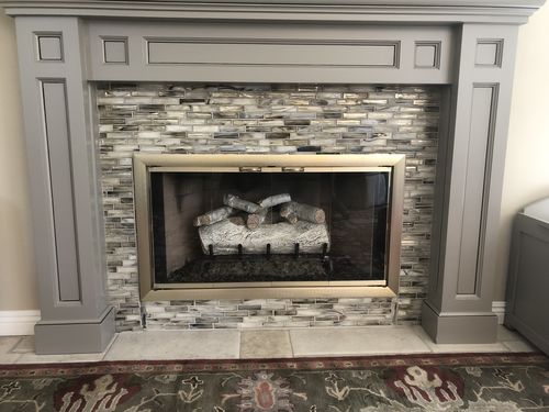 Customer photo review of Aluminum Fireplace Glass Doors Masonry & Zero Clearance - Brookfield