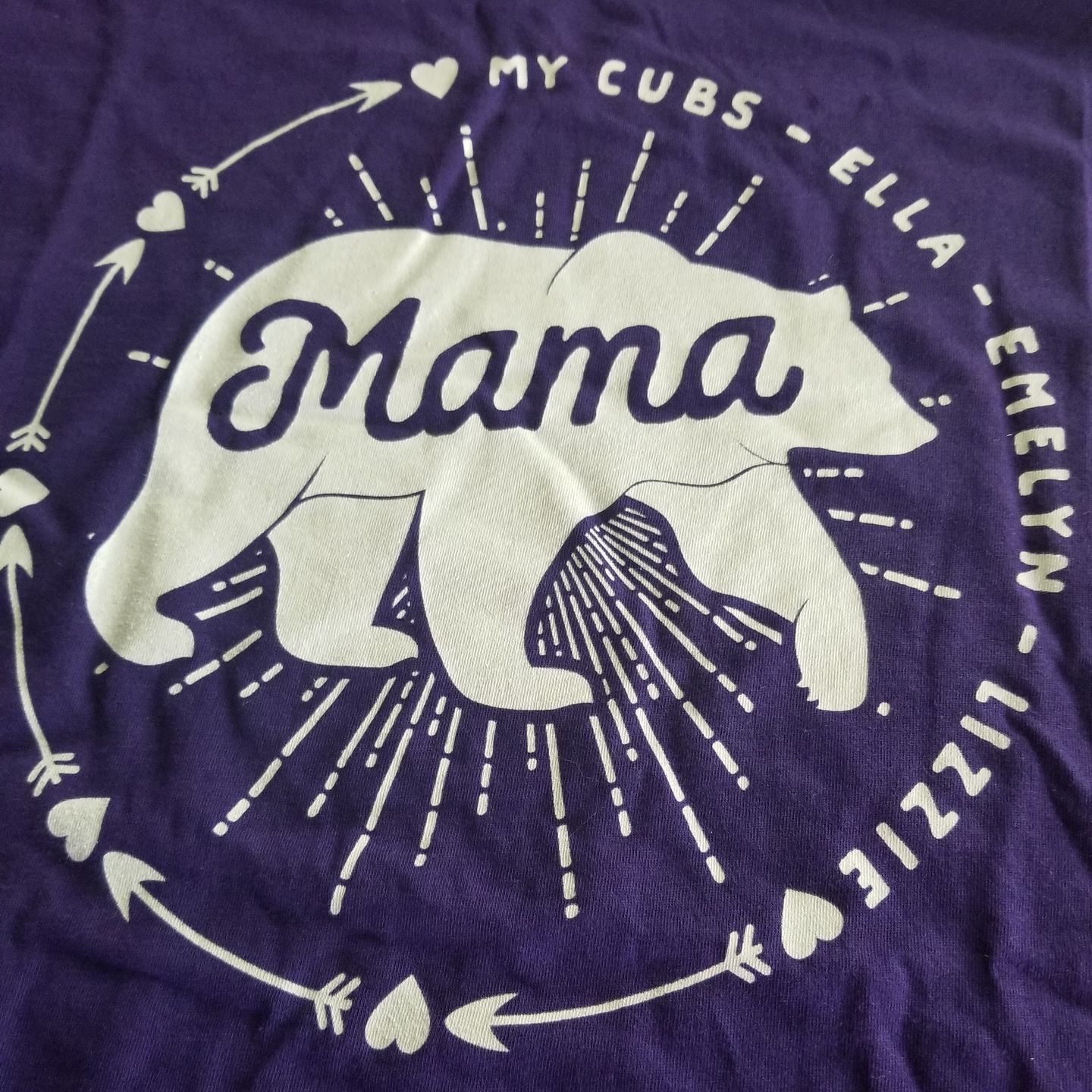 Customer photo review of PERSONALIZED Mama Bear Premium Tees