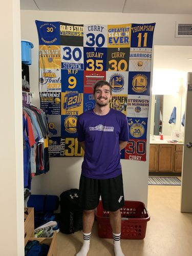 T-shirt quilt featuring golden state warriors by Jill from OH