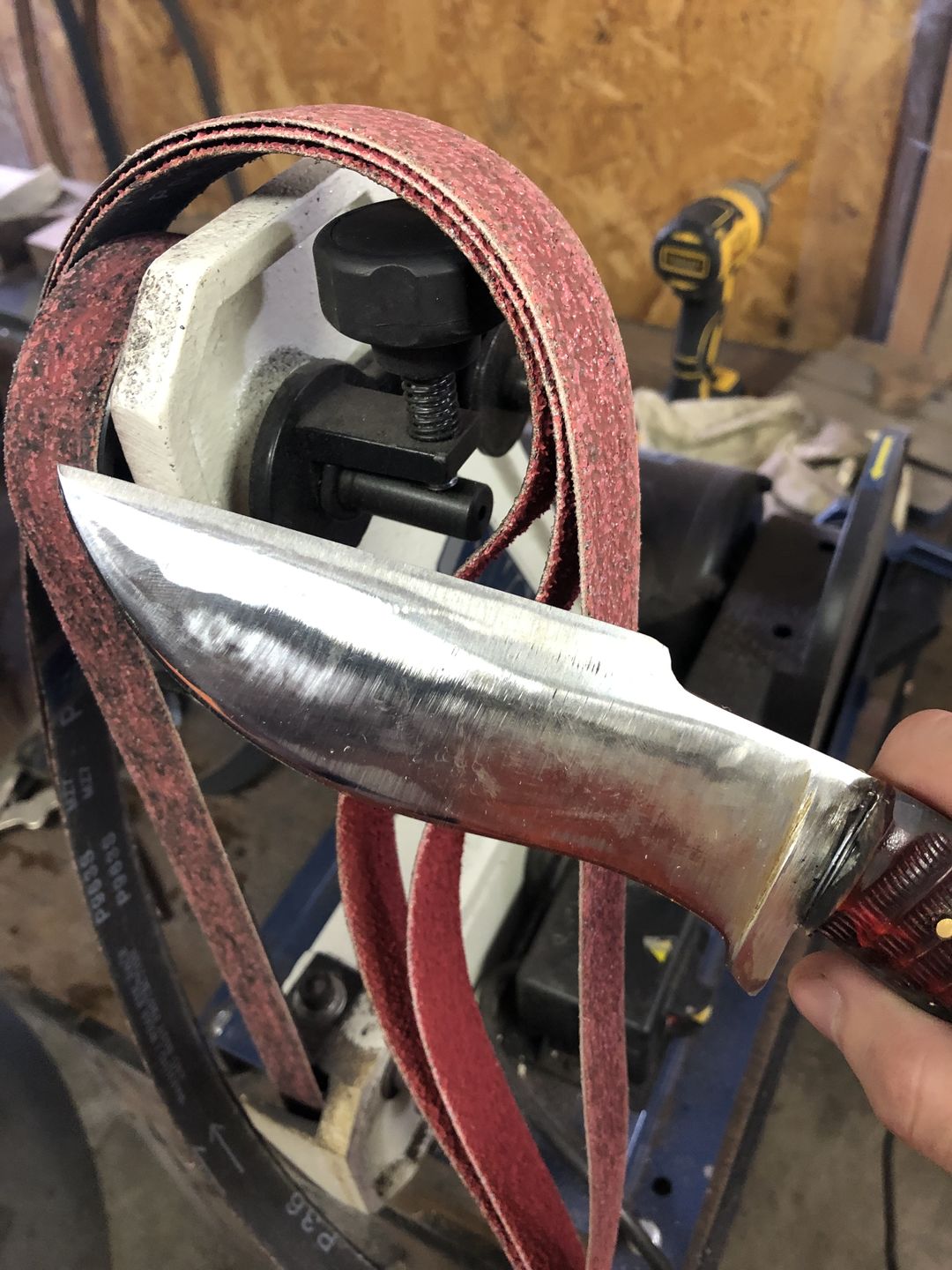 Customer photo review of 1" x 42" Sanding Belts for Stock Removal