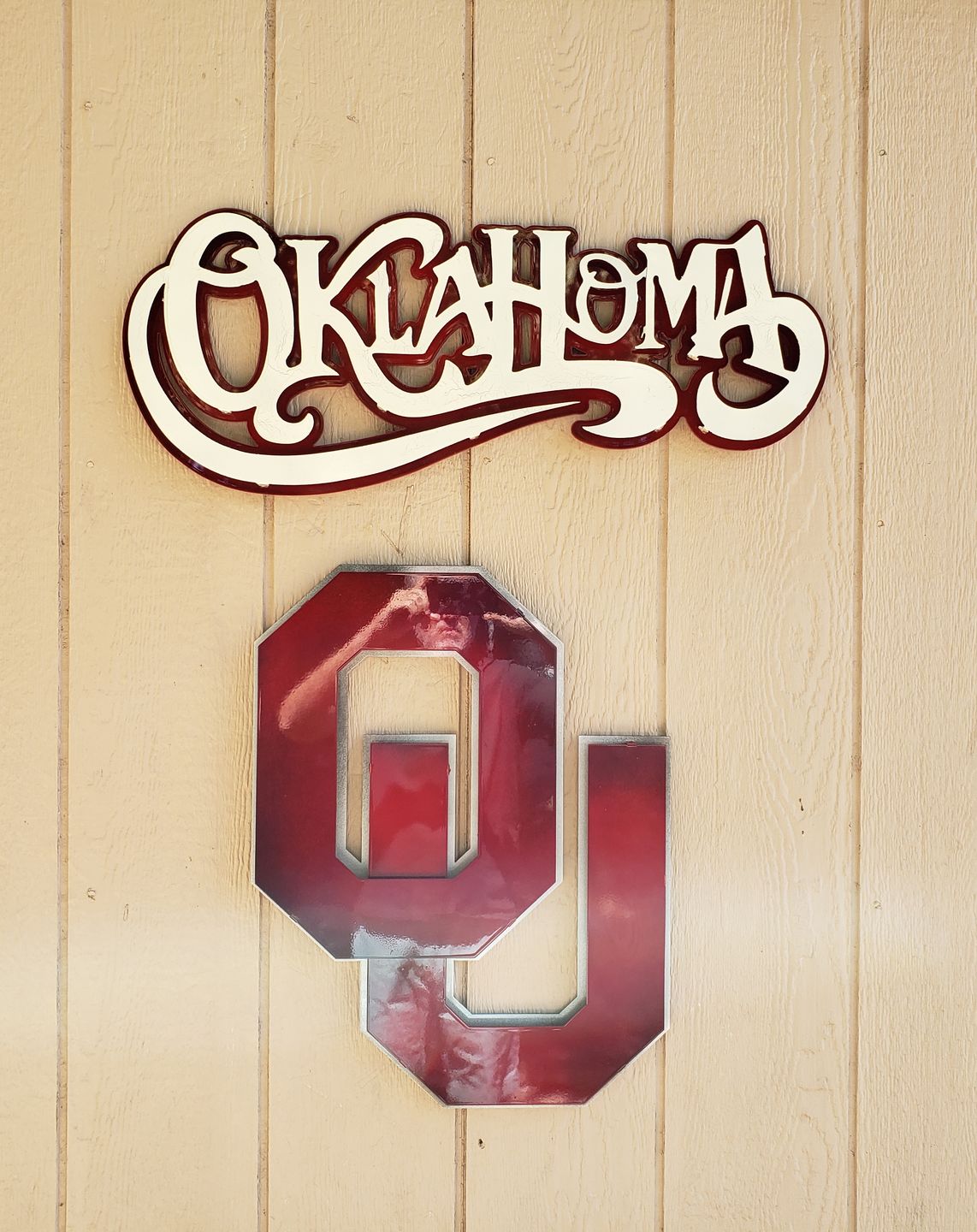 Customer photo review of University of Oklahoma Vintage 3D Metal Artwork