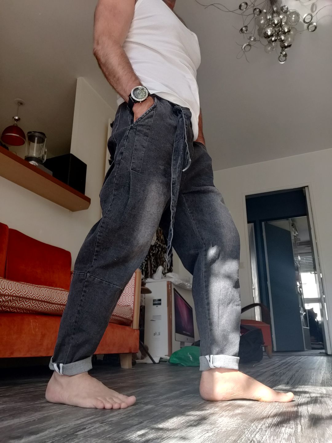 Customer photo review of Oleno Denim Pants