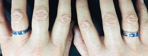 Customer photo review of Van Gogh The Starry Night Couple Rings