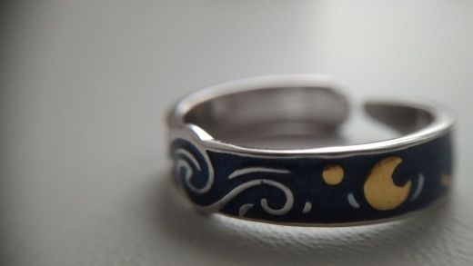 Customer photo review of Van Gogh The Starry Night Couple Rings
