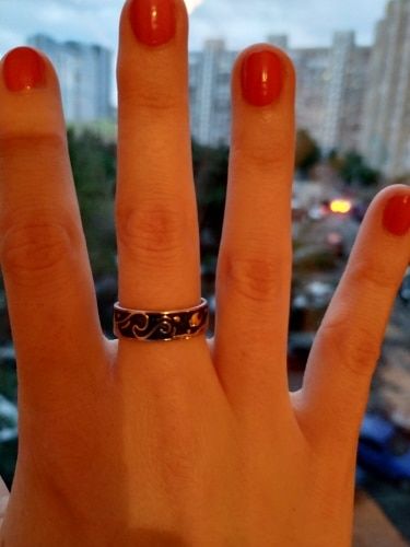 Customer photo review of Van Gogh The Starry Night Couple Rings