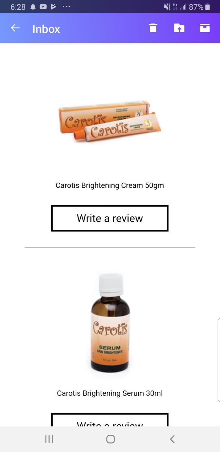 Customer photo review of Carotis Skin Brightening Cream 50g / 1.7 fl oz