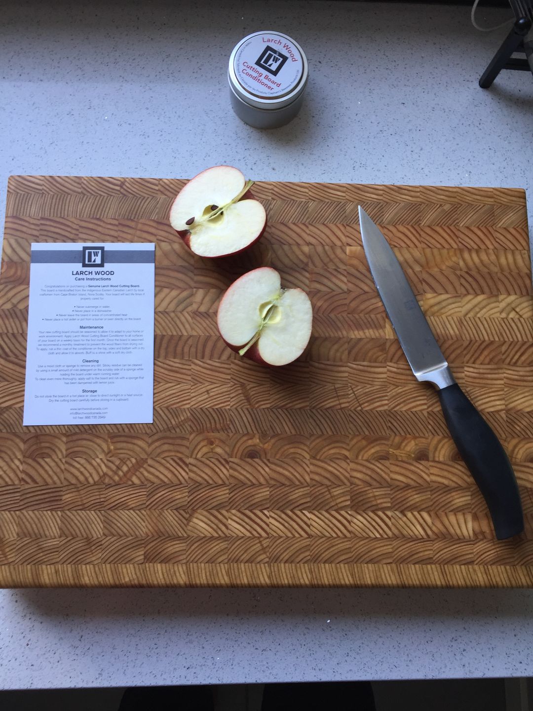 Customer photo review of Larchwood Cutting Board