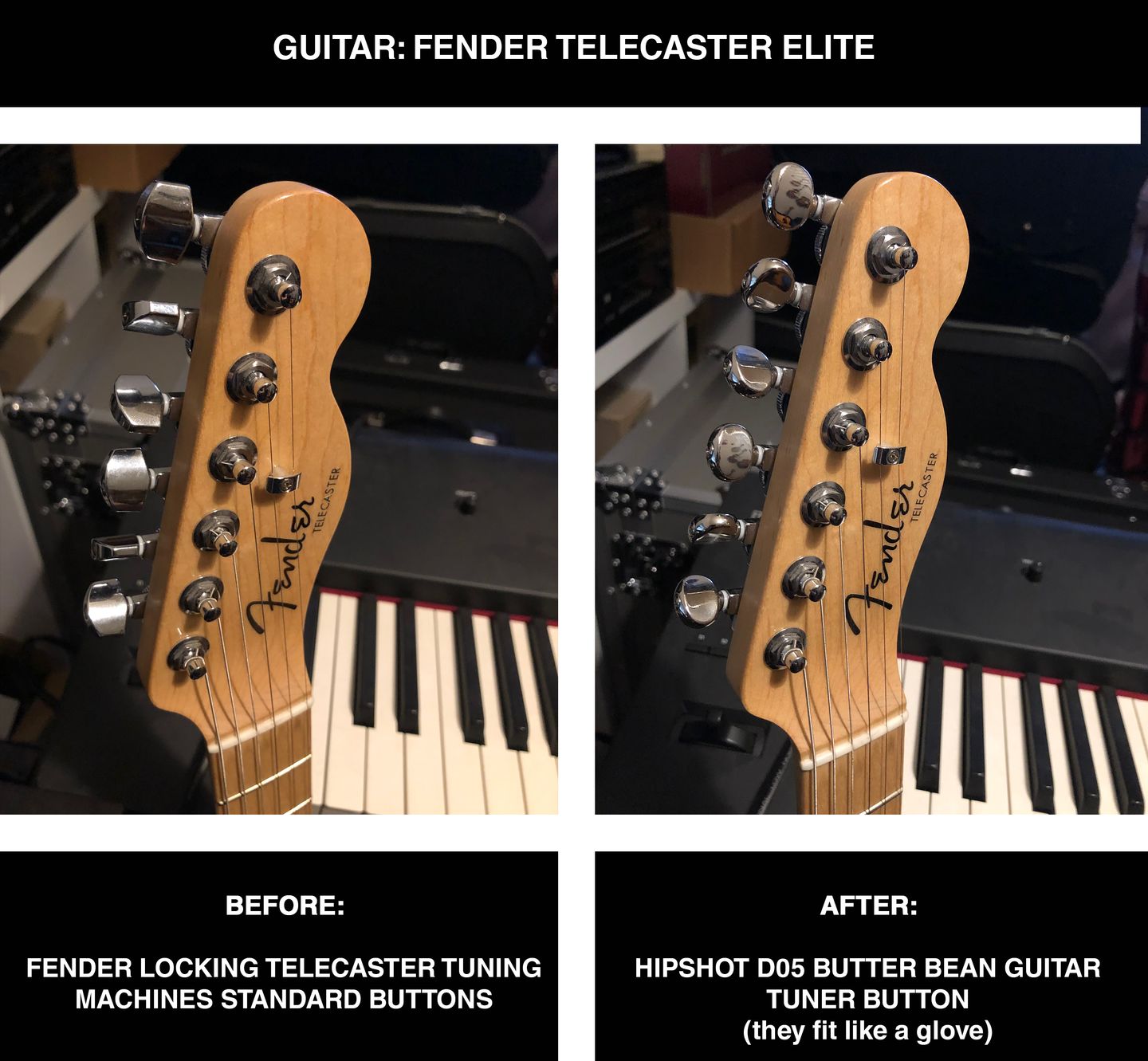 Customer photo review of Guitar Tuner Buttons (Sold Individually)