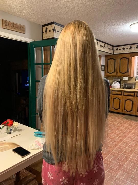 Customer photo review of Sunny Hair Tape in Extensions in Lightest Blonde Human Hair Extensions #60