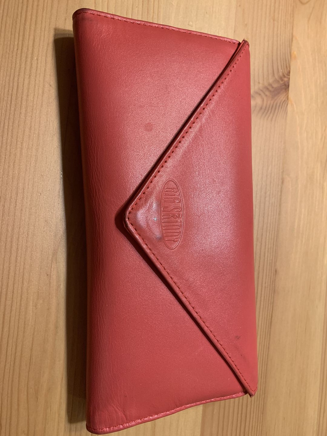 Customer photo review of Leather Slimvelope Coral Pink