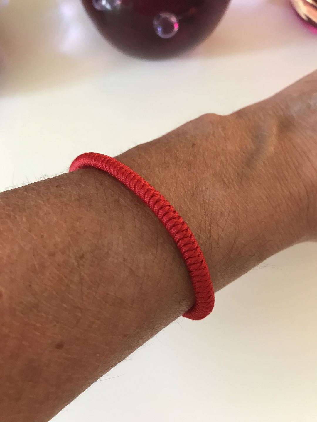 Customer photo review of Tibetan Buddhist Handmade Lucky Knots Bracelet