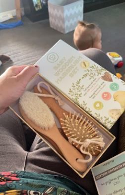 Customer photo review of Baby Hair Brush and Comb Set