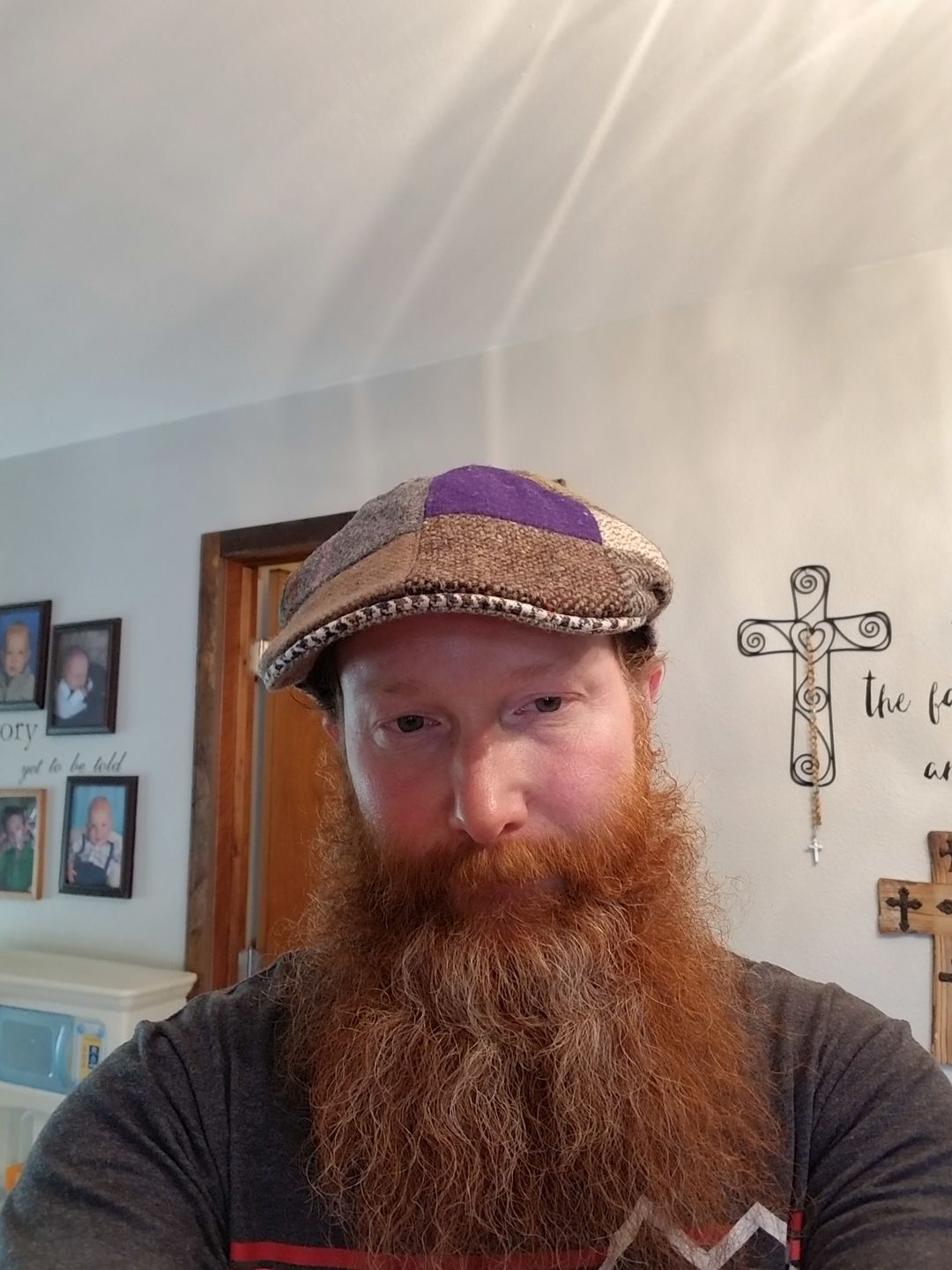 Customer photo review of Erin Cap Patchwork Tweed