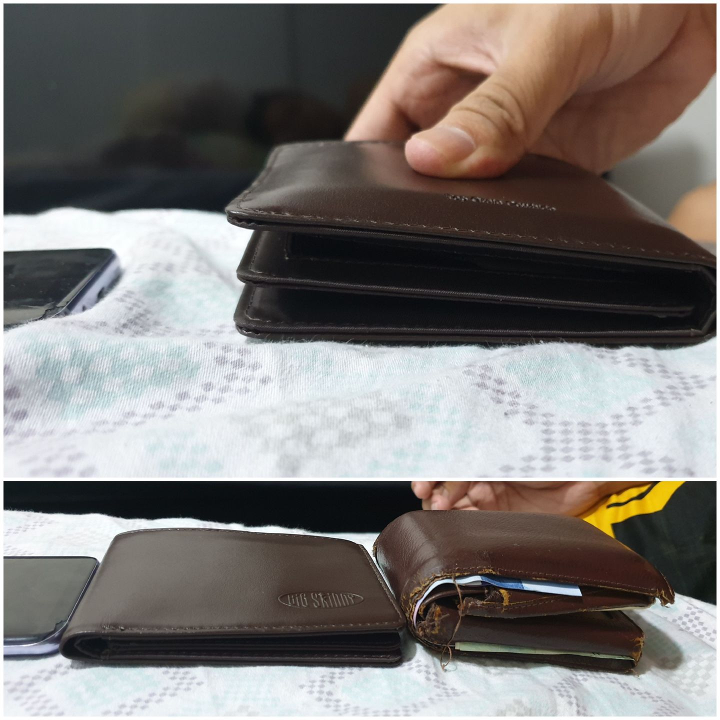 Customer photo review of Leather L-Shape Brown