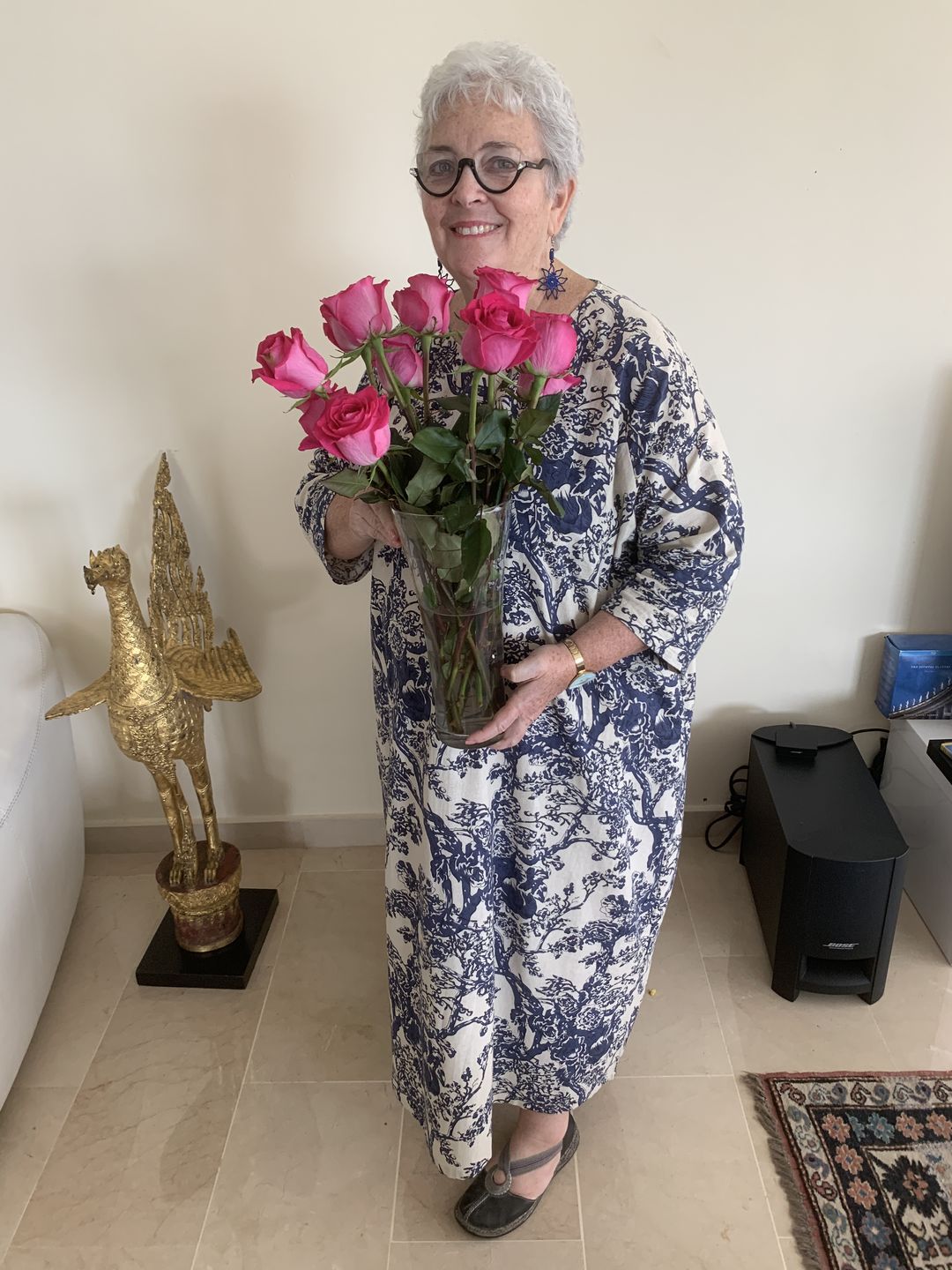 Customer photo review of Plus Size - Printing 100%Cotton Dress Robe