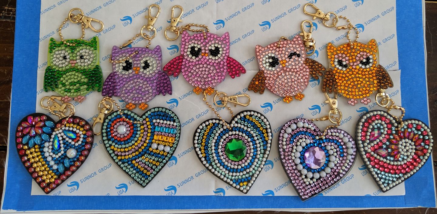 Customer photo review of Hearts - Diamond Painting Keychain