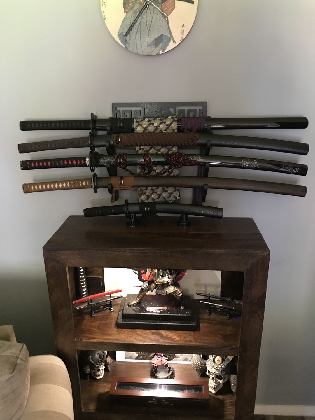 Customer photo review of 20"Japanese Samurai Tanto Sword Black Blade Musashi Tsuba