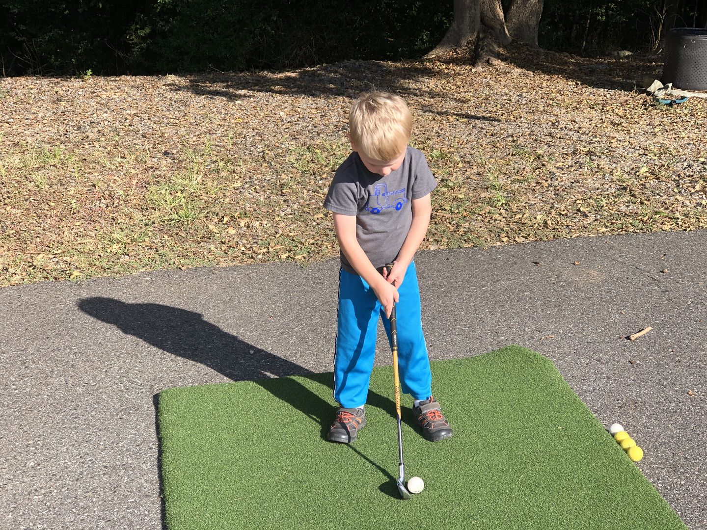 Customer photo review of TeeStrike Champ Golf Mat 4'x5'