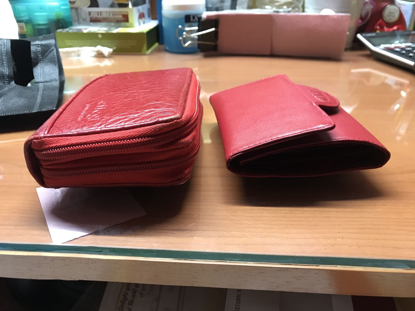 Customer photo review of Leather Trixie Cherry