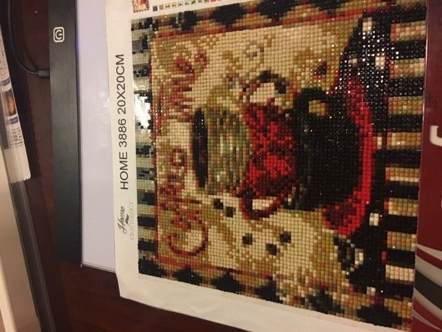 Customer photo review of Coffee Time - Diamond Painting Kit