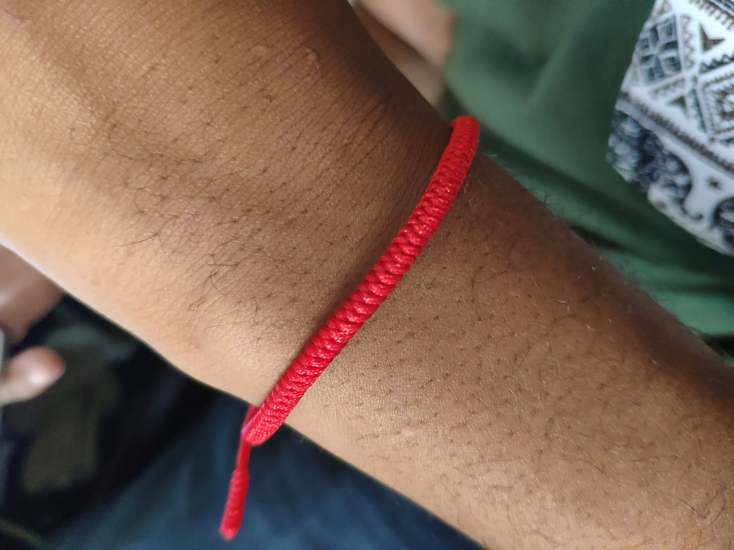 Customer photo review of Tibetan Buddhist Handmade Lucky Knots Bracelet