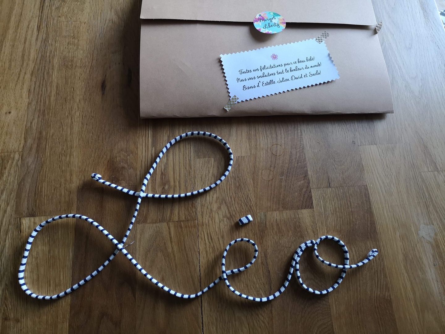 Customer photo review of Prénom personnalisé fait-main