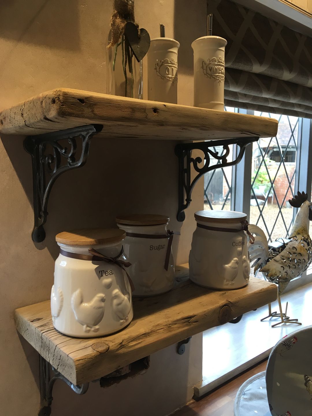 Customer photo review of 8 Inch Victorian Scroll Cast Iron Shelf Bracket