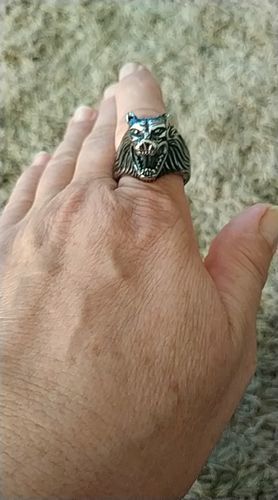 Customer photo review of WILD WOLF RING