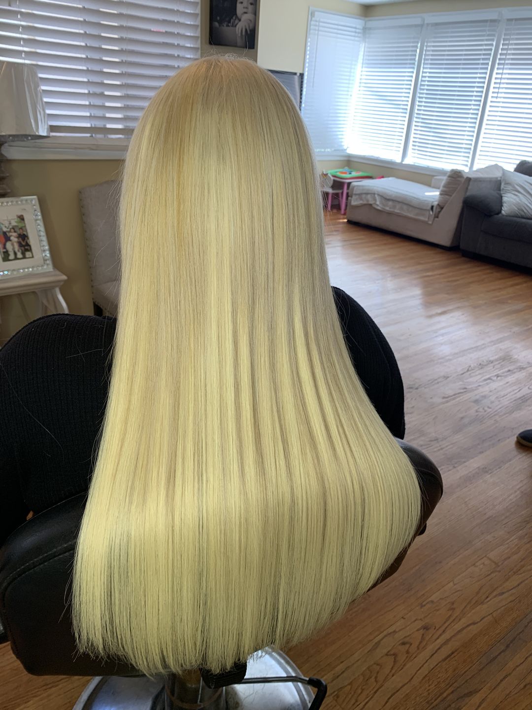 Customer photo review of Sunny Hair Tape in Extensions in Lightest Blonde Human Hair Extensions #60