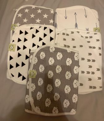 Customer photo review of Organic Baby Burp Cloths