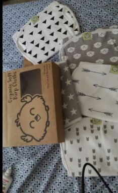 Customer photo review of Organic Baby Burp Cloths